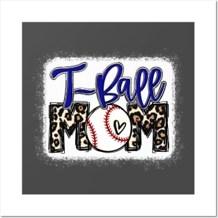 T-Ball Mom Leopard Shirt Tee Ball Mom Posters and Art